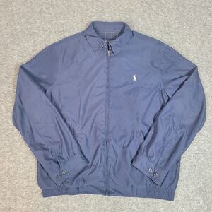 Polo Ralph Lauren Men's Size M Jacket Blue Harrington Golf Pony Full Zip Casual